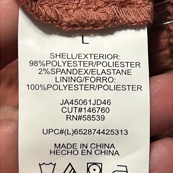 Sundress Junior’s Size Large Speechless Tie Shoulder Puckered Knit Mauve NEW - Picture 8 of 9